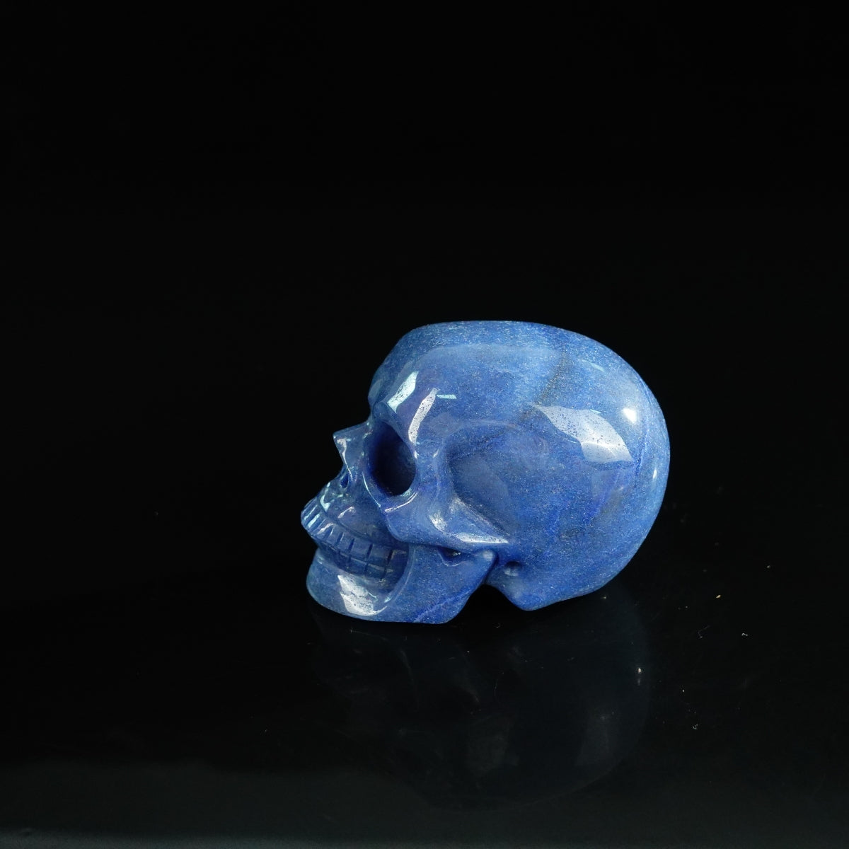2.2" Blue Aventurine Crystal Skull Carving - Unique Piece #BA07