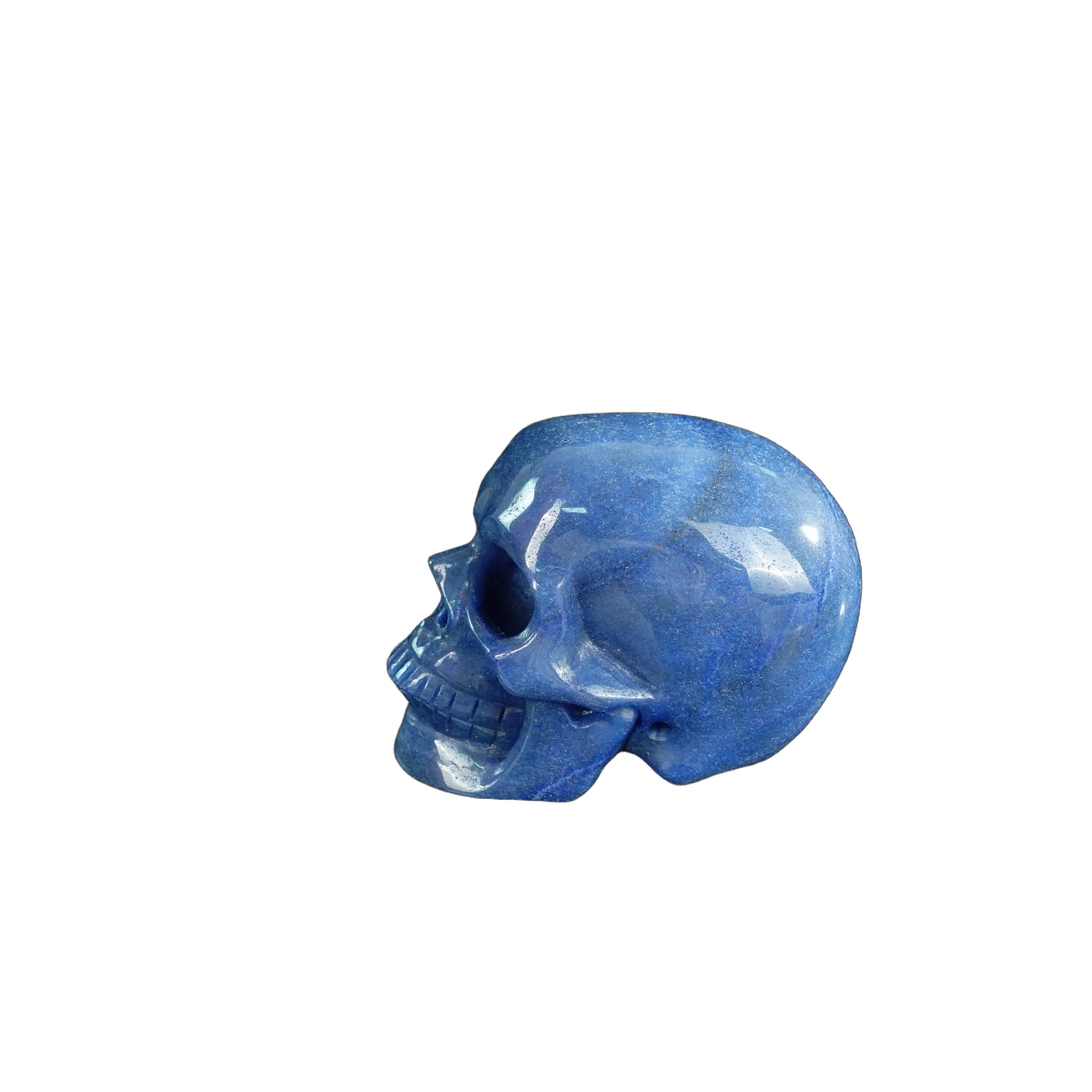 2.2" Blue Aventurine Crystal Skull Carving - Unique Piece #BA07