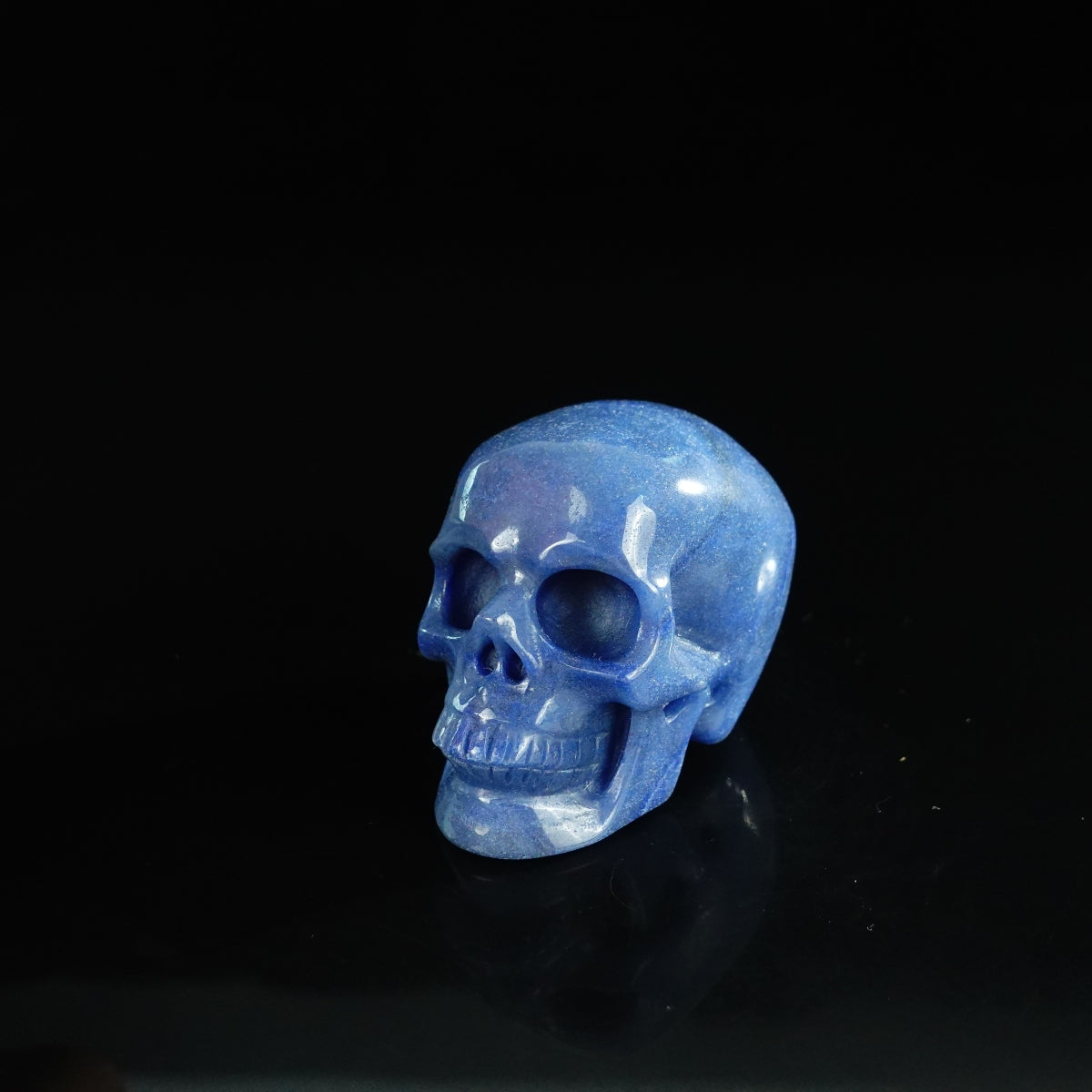 2.2" Blue Aventurine Crystal Skull Carving - Unique Piece #BA07