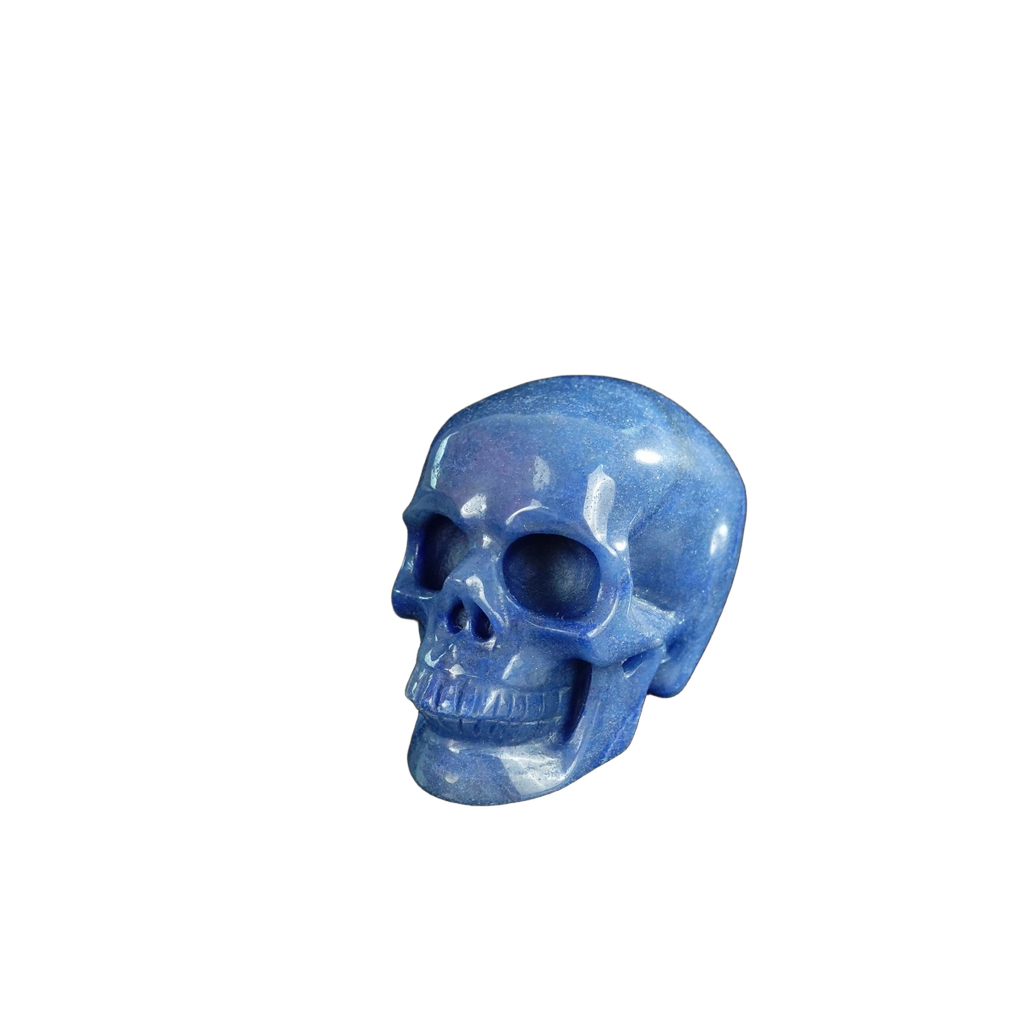 2.2" Blue Aventurine Crystal Skull Carving - Unique Piece #BA07