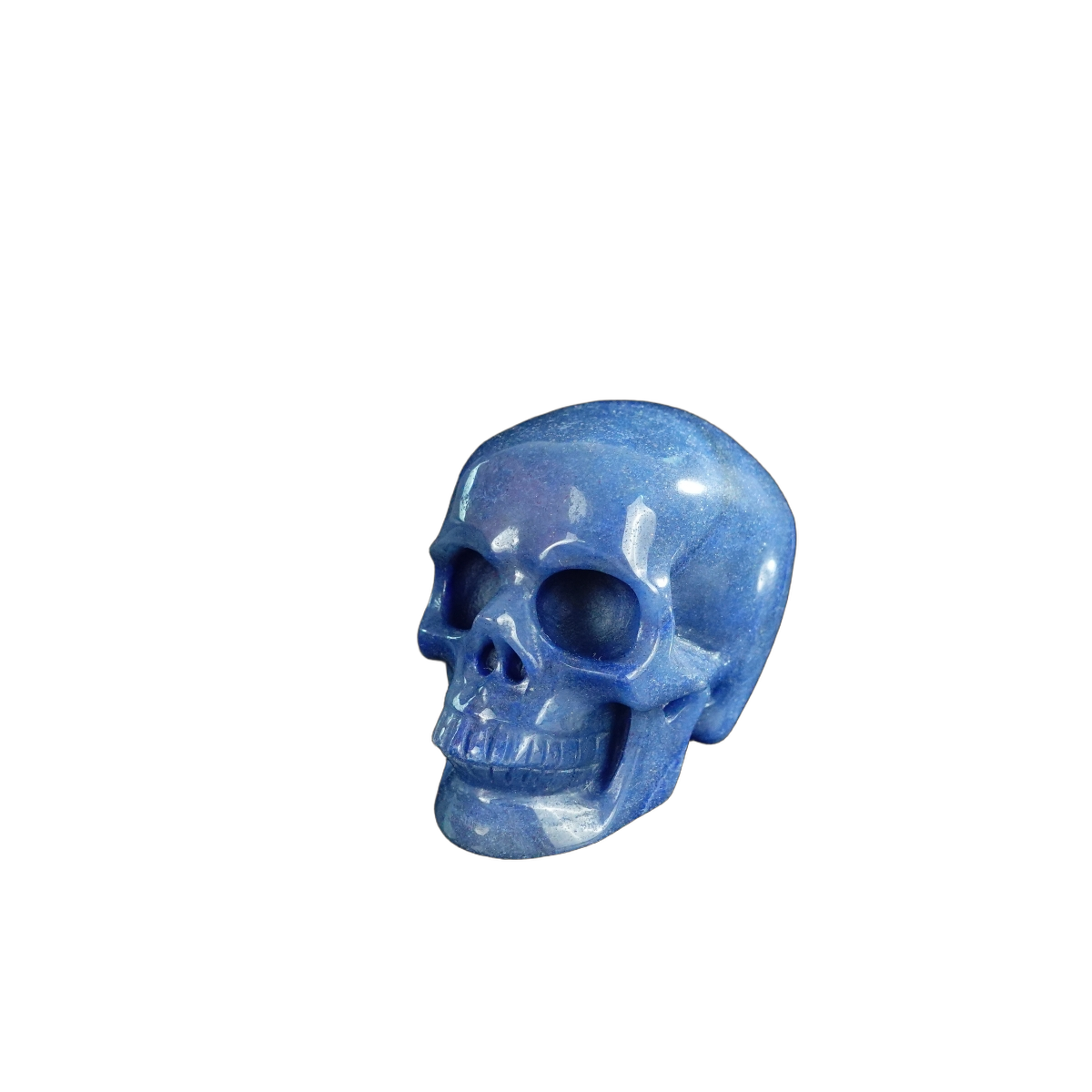 2.2" Blue Aventurine Crystal Skull Carving - Unique Piece #BA07