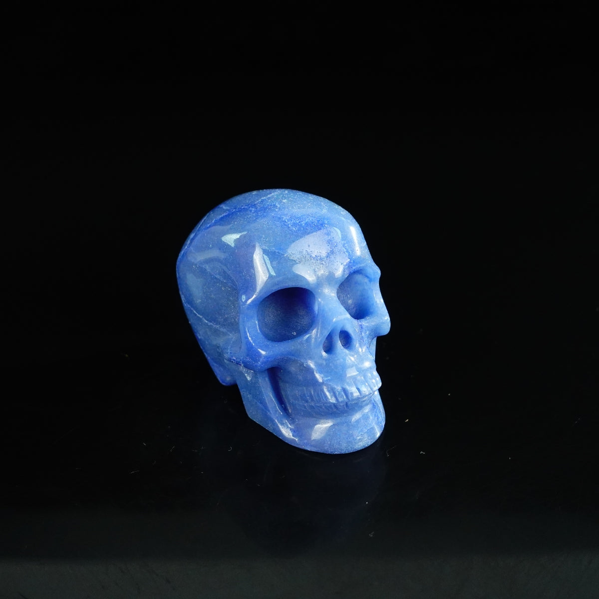 2.2" Blue Aventurine Crystal Skull Carving - Unique Piece #BA08