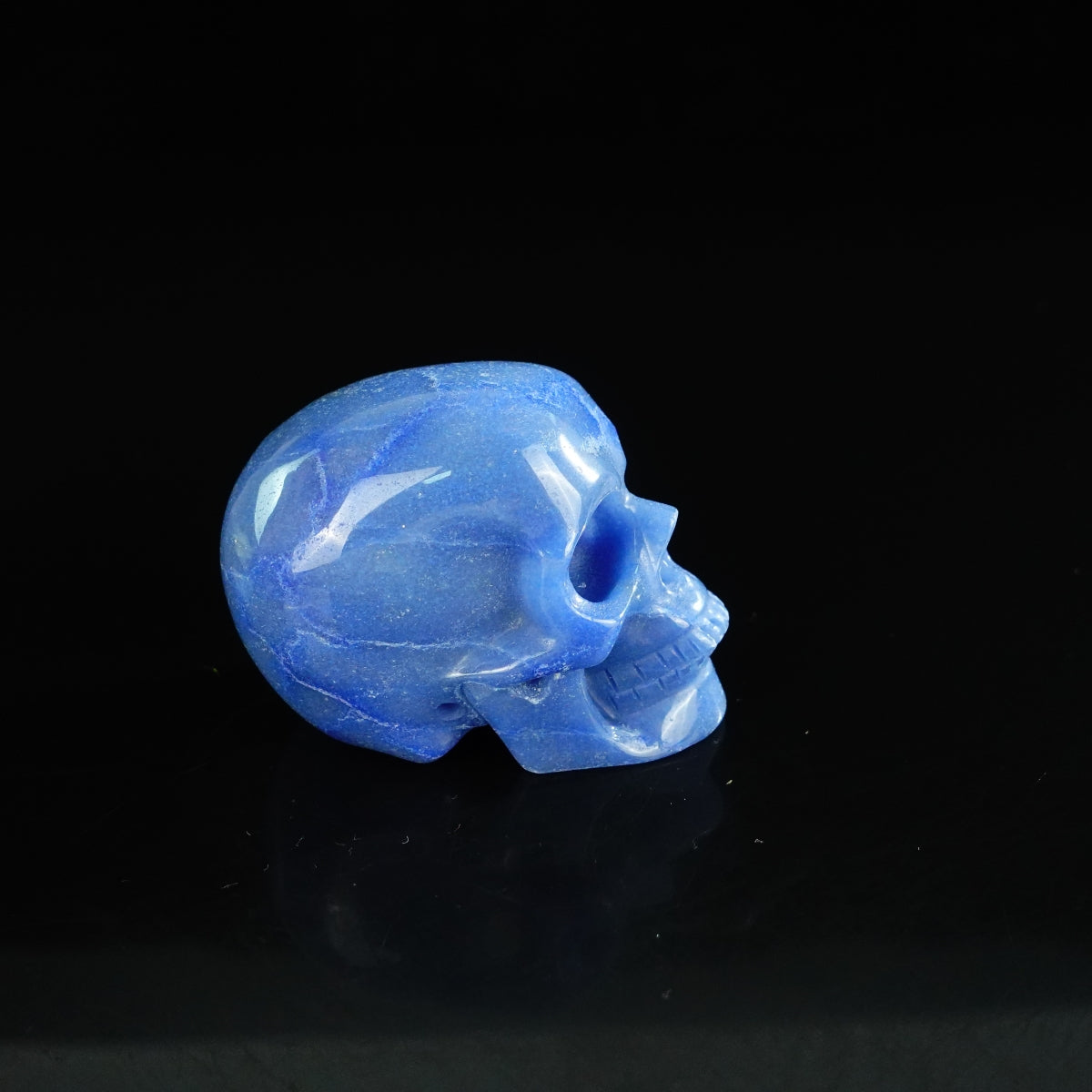 2.2" Blue Aventurine Crystal Skull Carving - Unique Piece #BA08