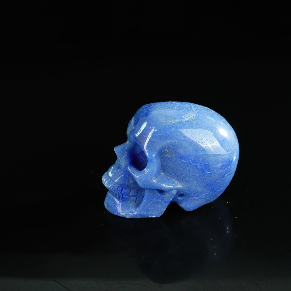 2.2" Blue Aventurine Crystal Skull Carving - Unique Piece #BA08