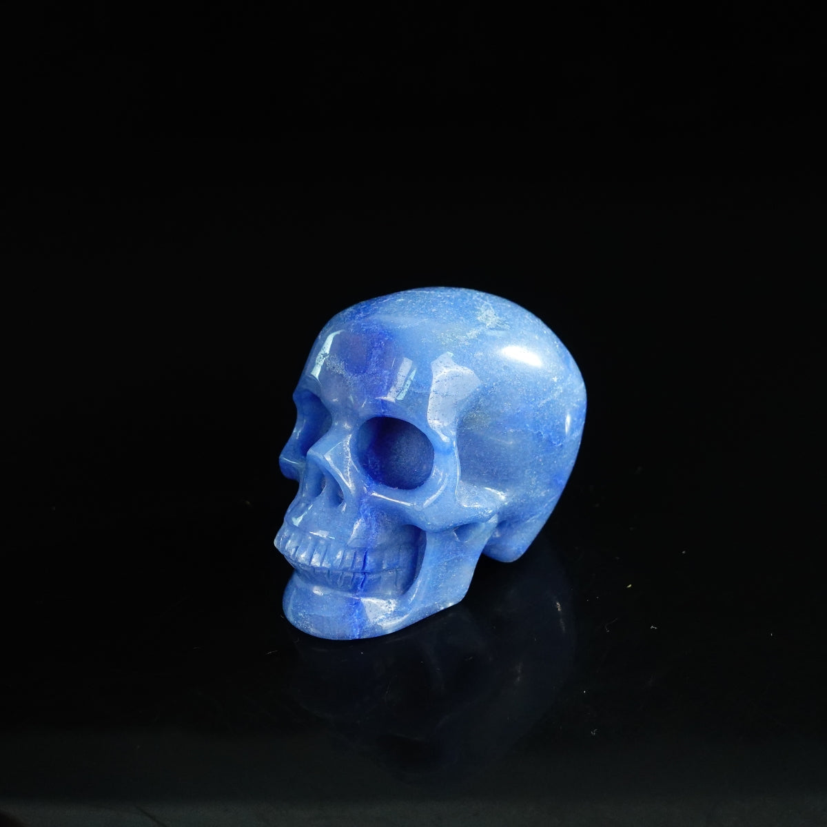 2.2" Blue Aventurine Crystal Skull Carving - Unique Piece #BA08