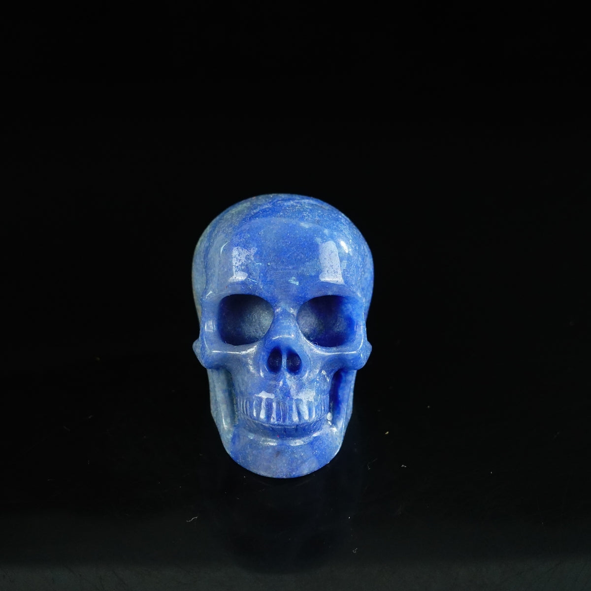 2.2" Blue Aventurine Crystal Skull Carving - Unique Piece #BA09