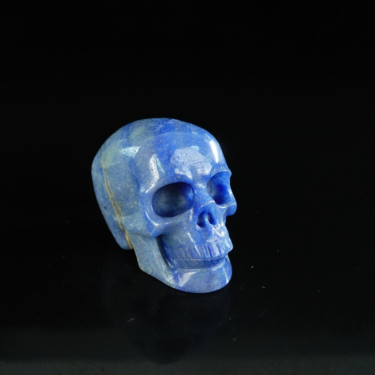 2.2" Blue Aventurine Crystal Skull Carving - Unique Piece #BA09