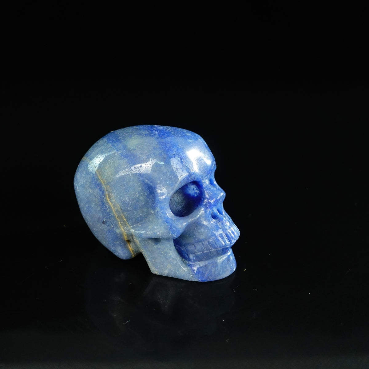 2.2" Blue Aventurine Crystal Skull Carving - Unique Piece #BA09