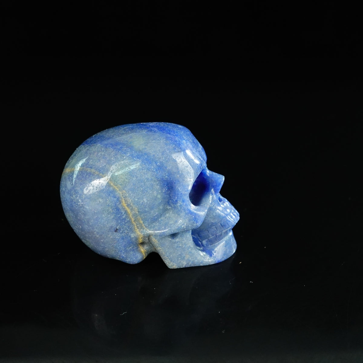 2.2" Blue Aventurine Crystal Skull Carving - Unique Piece #BA09