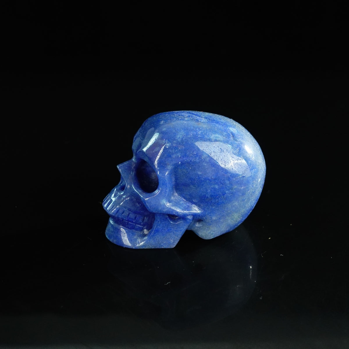 2.2" Blue Aventurine Crystal Skull Carving - Unique Piece #BA09