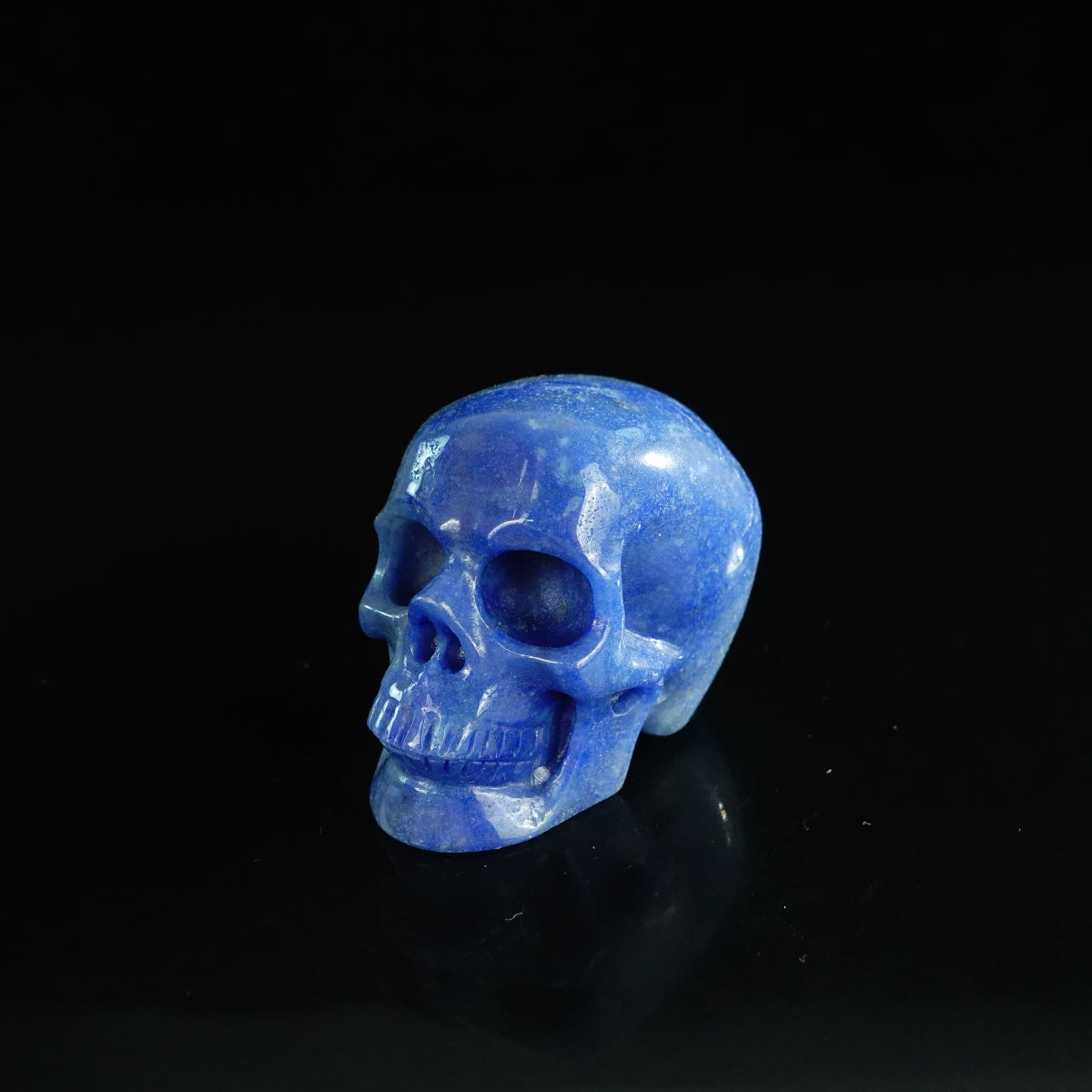 2.2" Blue Aventurine Crystal Skull Carving - Unique Piece #BA09