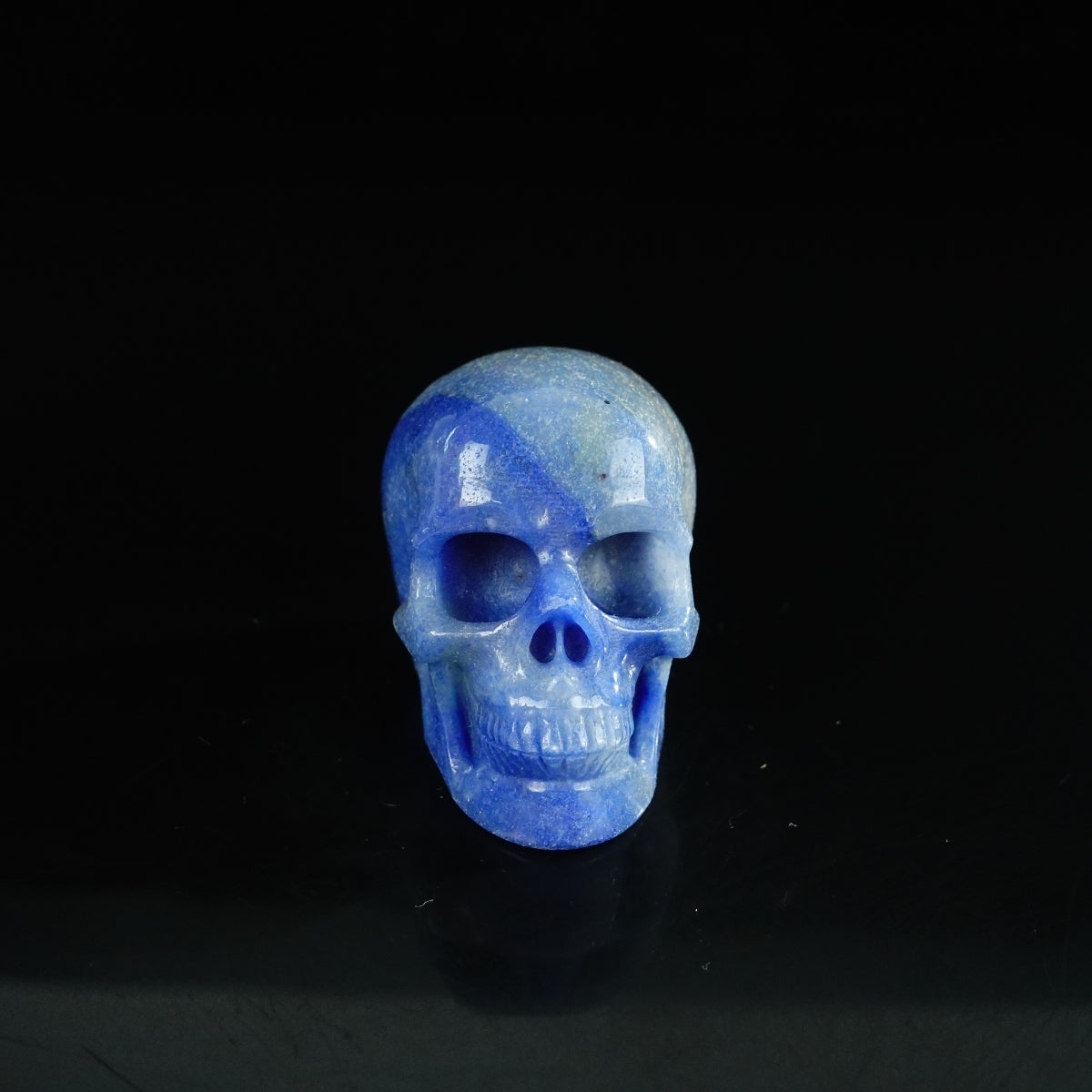 2.2" Blue Aventurine Crystal Skull Carving - Unique Piece #BA10