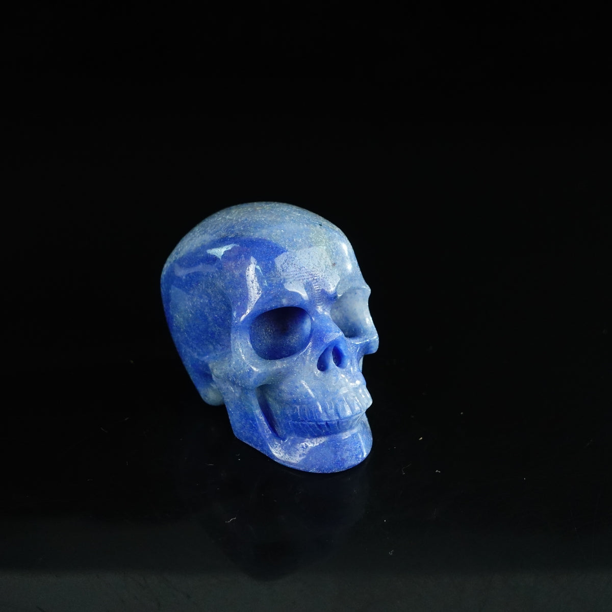 2.2" Blue Aventurine Crystal Skull Carving - Unique Piece #BA10