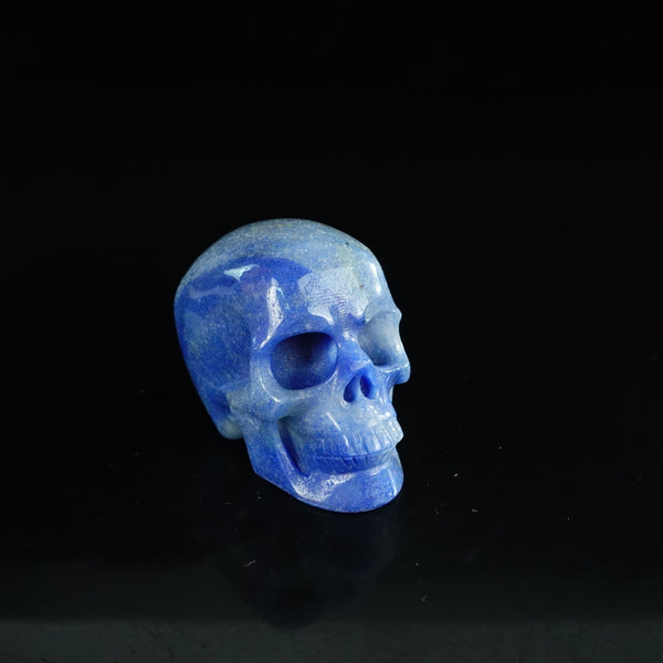2.2" Blue Aventurine Crystal Skull Carving - Unique Piece #BA10 - alternate view