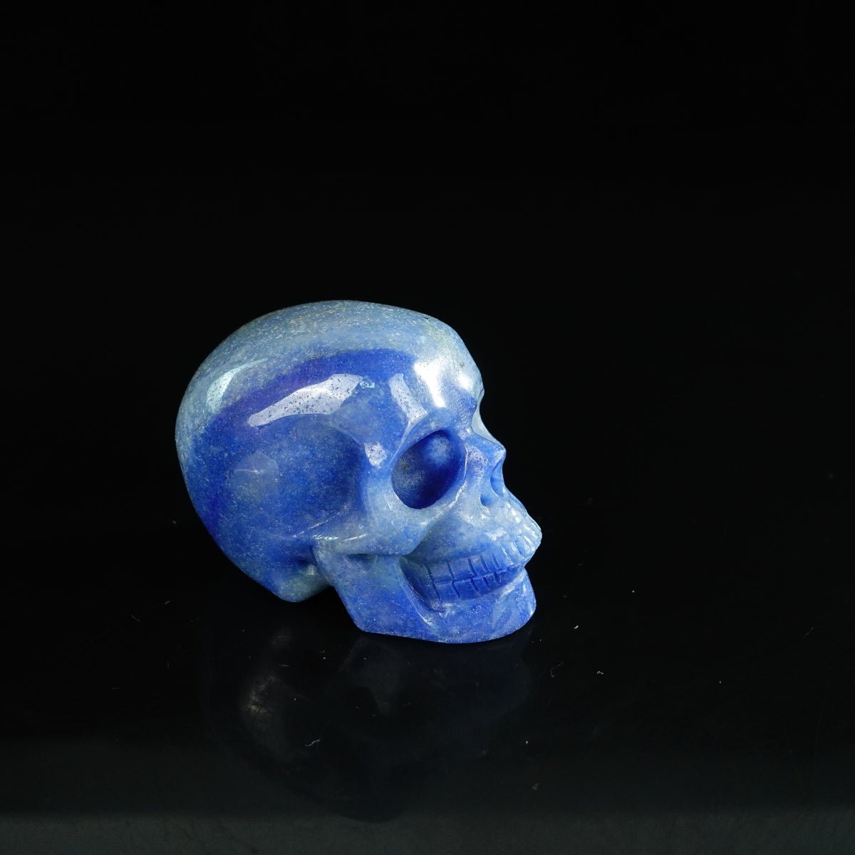 2.2" Blue Aventurine Crystal Skull Carving - Unique Piece #BA10
