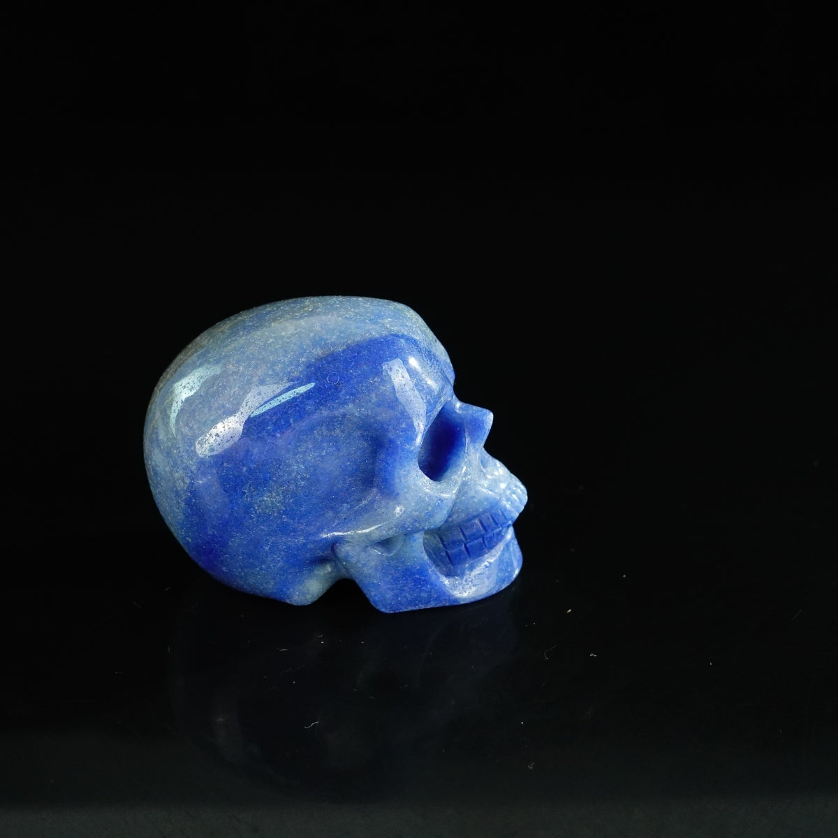 2.2" Blue Aventurine Crystal Skull Carving - Unique Piece #BA10