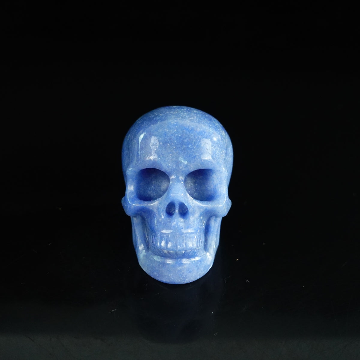 2.2" Blue Aventurine Crystal Skull Carving - Unique Piece #BA11