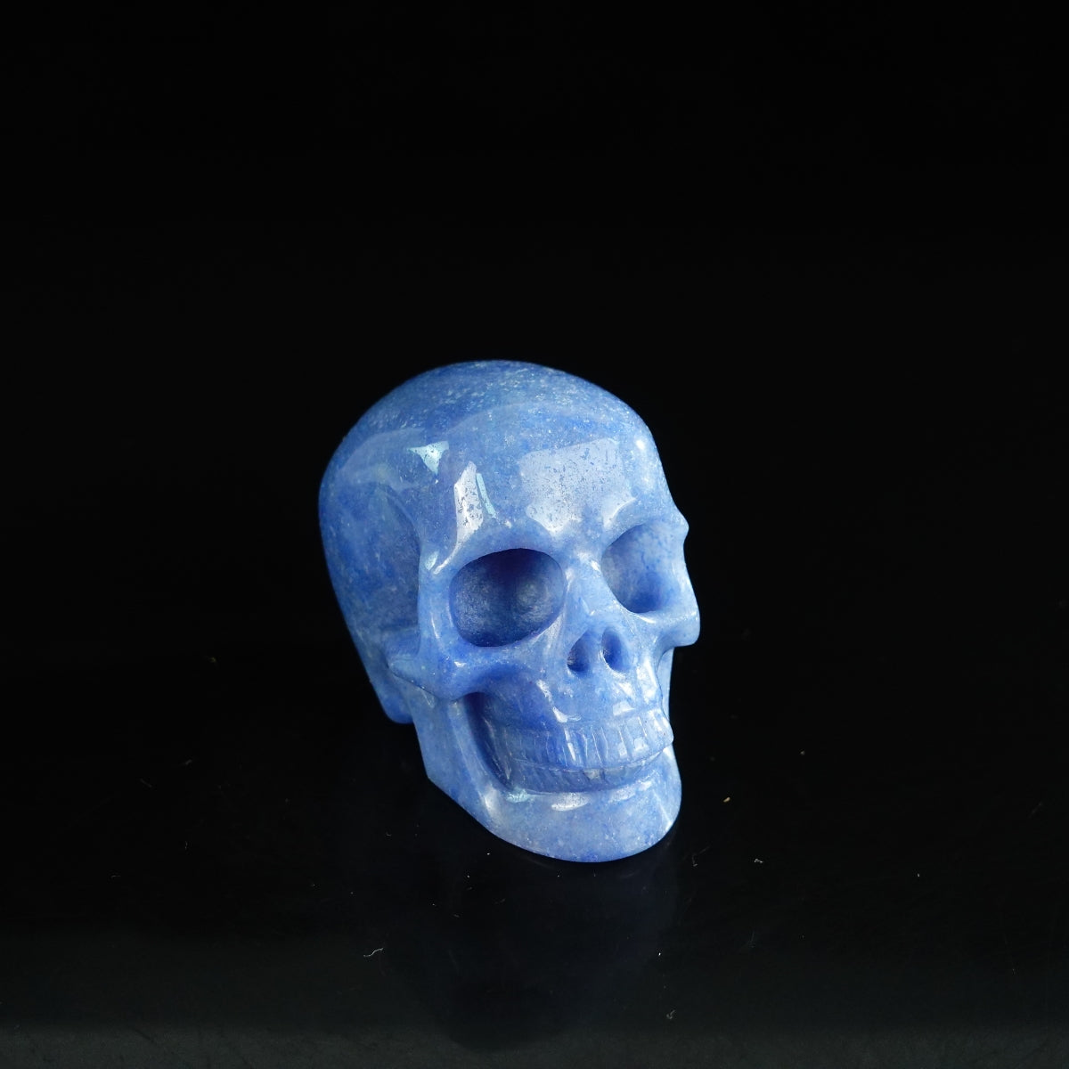 2.2" Blue Aventurine Crystal Skull Carving - Unique Piece #BA11