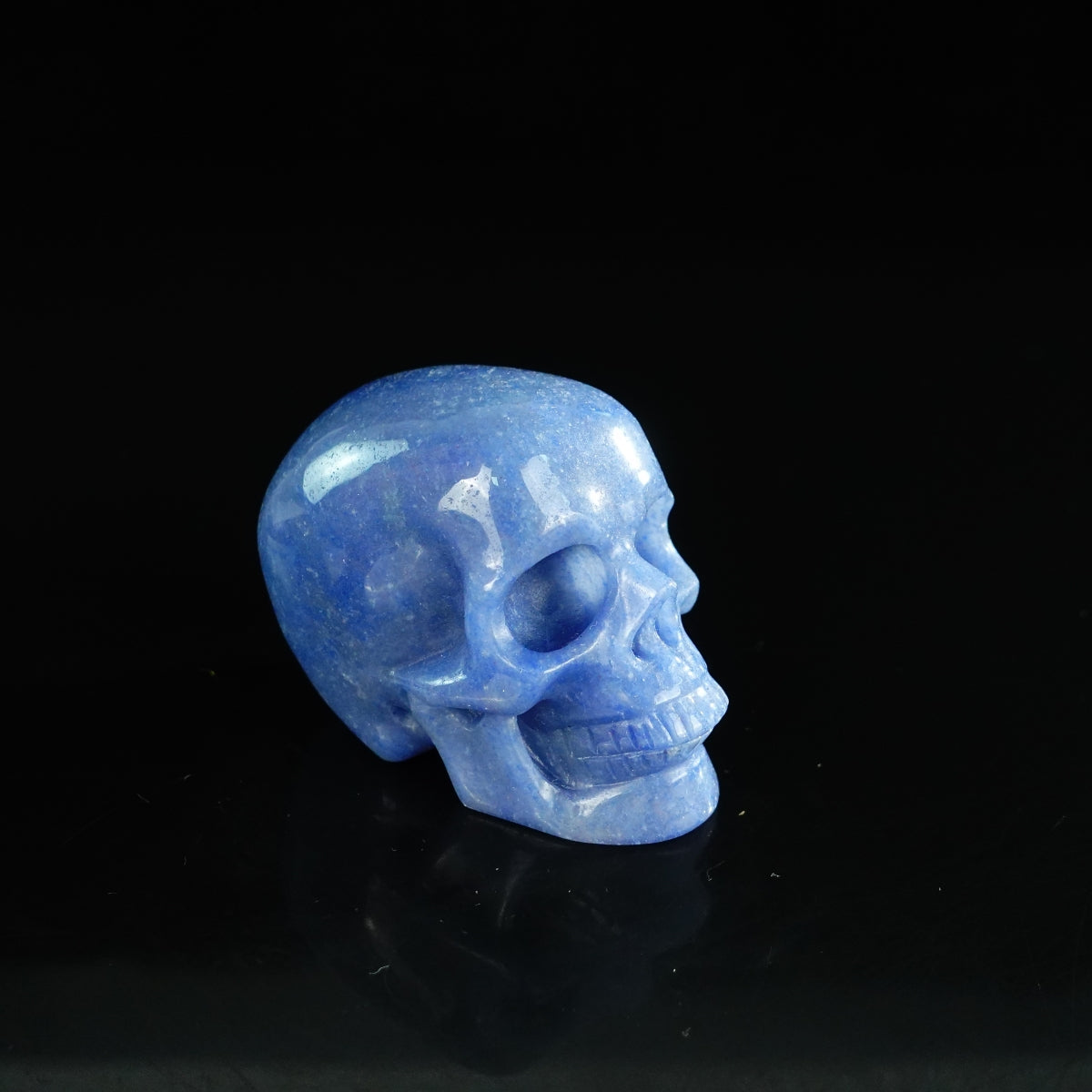 2.2" Blue Aventurine Crystal Skull Carving - Unique Piece #BA11