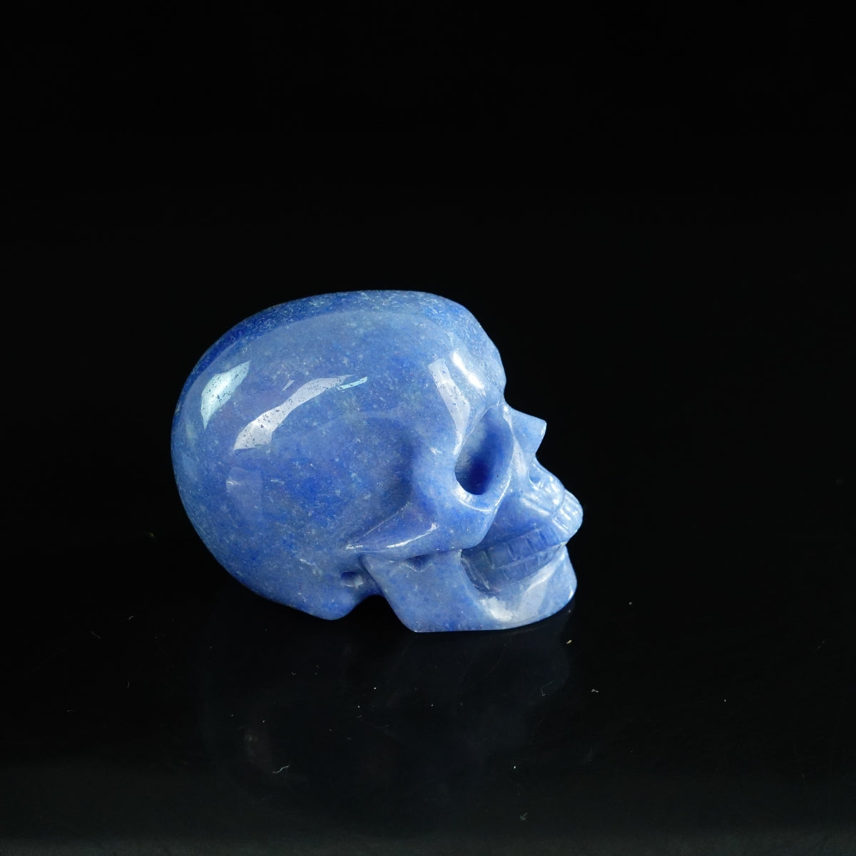 2.2" Blue Aventurine Crystal Skull Carving - Unique Piece #BA11