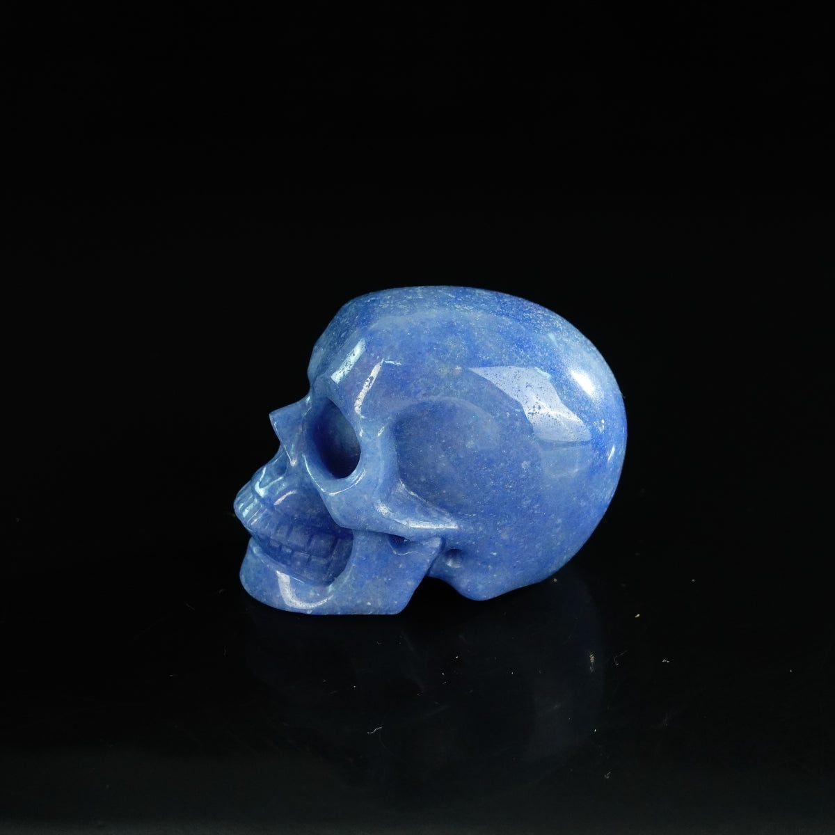 2.2" Blue Aventurine Crystal Skull Carving - Unique Piece #BA11