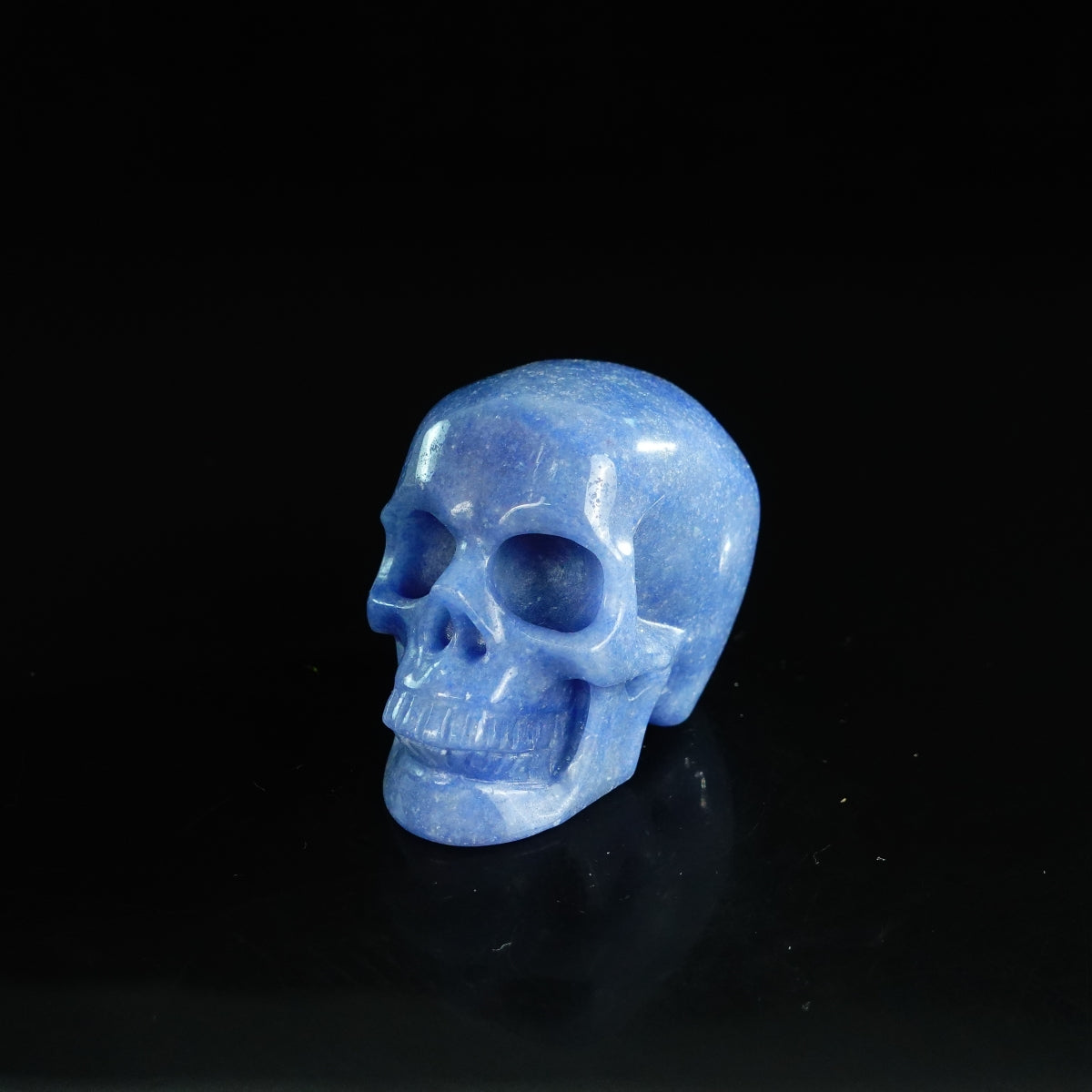 2.2" Blue Aventurine Crystal Skull Carving - Unique Piece #BA11