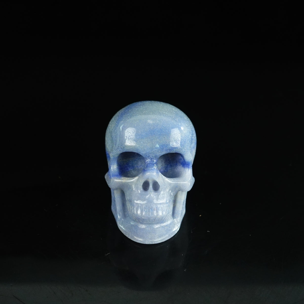 2.2" Blue Aventurine Crystal Skull Carving - Unique Piece #BA12