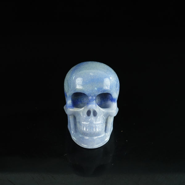 2.2" Blue Aventurine Crystal Skull Carving - Unique Piece #BA12