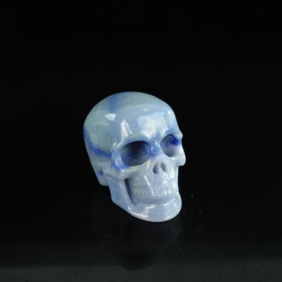 2.2" Blue Aventurine Crystal Skull Carving - Unique Piece #BA12