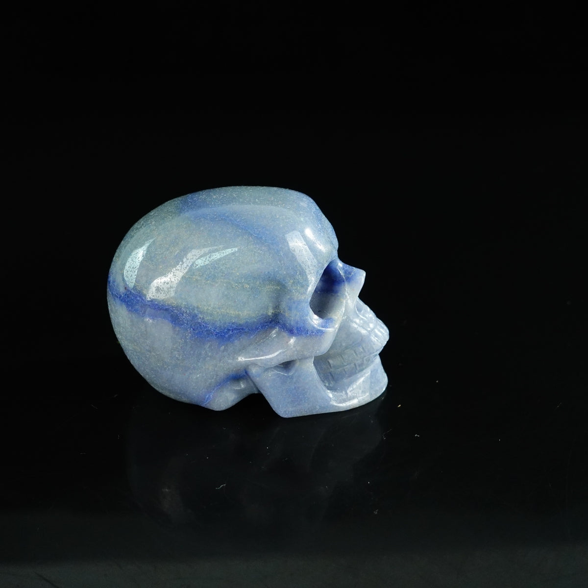 2.2" Blue Aventurine Crystal Skull Carving - Unique Piece #BA12