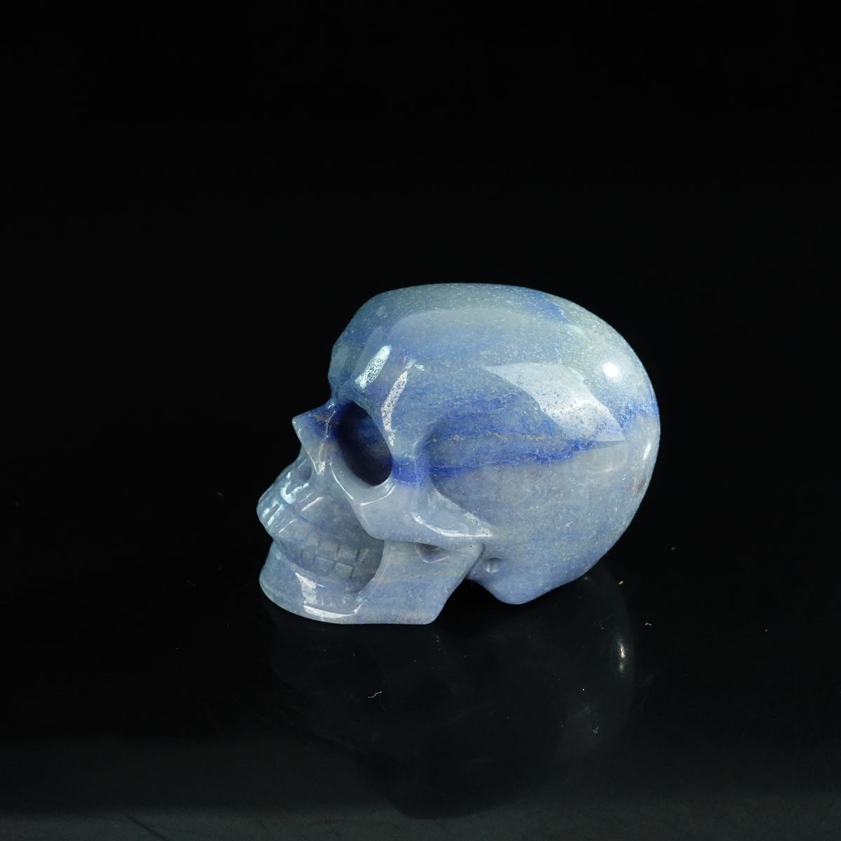 2.2" Blue Aventurine Crystal Skull Carving - Unique Piece #BA12