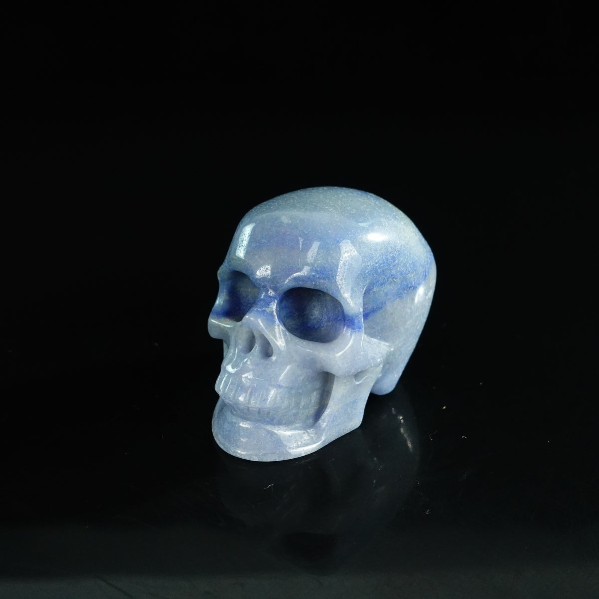 2.2" Blue Aventurine Crystal Skull Carving - Unique Piece #BA12
