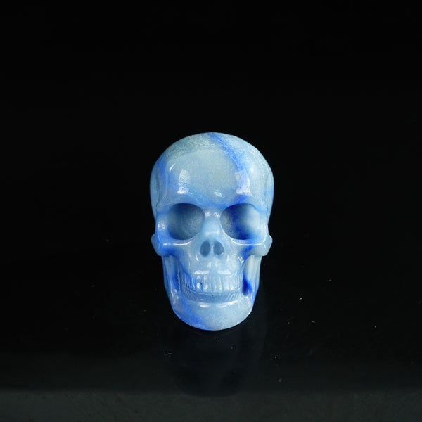2.2" Blue Aventurine Crystal Skull Carving - Unique Piece #BA13
