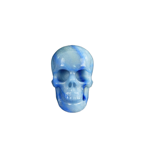 2.2" Blue Aventurine Crystal Skull Carving - Unique Piece #BA13