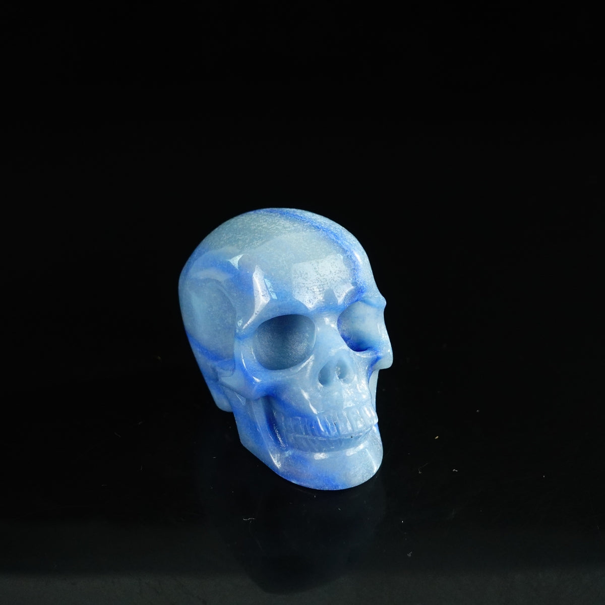 2.2" Blue Aventurine Crystal Skull Carving - Unique Piece #BA13