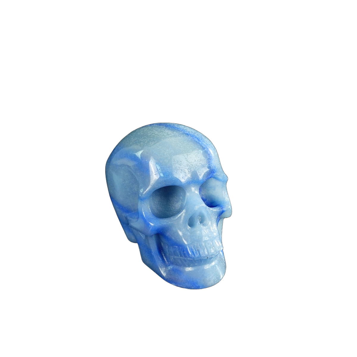 2.2" Blue Aventurine Crystal Skull Carving - Unique Piece #BA13