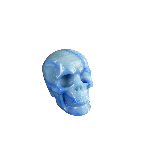 2.2" Blue Aventurine Crystal Skull Carving - Unique Piece #BA13 - alternate view