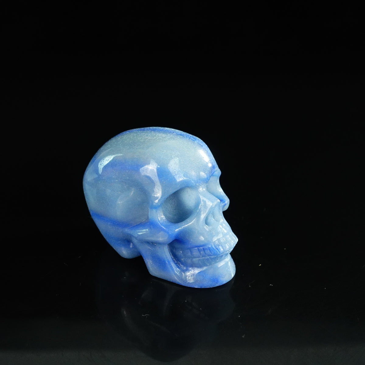 2.2" Blue Aventurine Crystal Skull Carving - Unique Piece #BA13