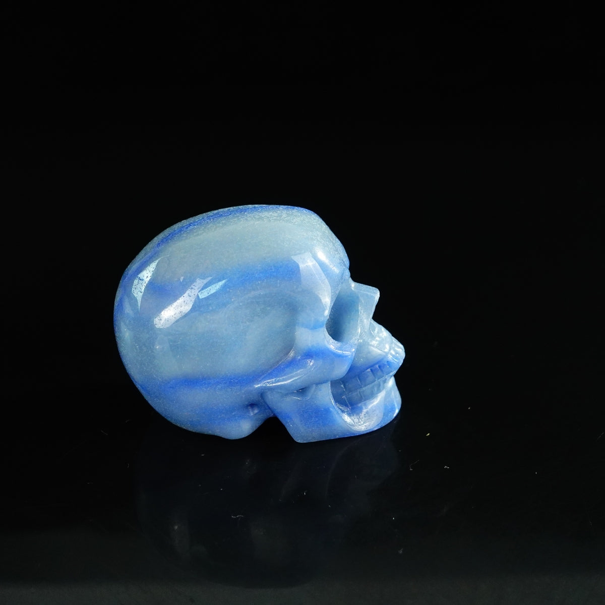 2.2" Blue Aventurine Crystal Skull Carving - Unique Piece #BA13