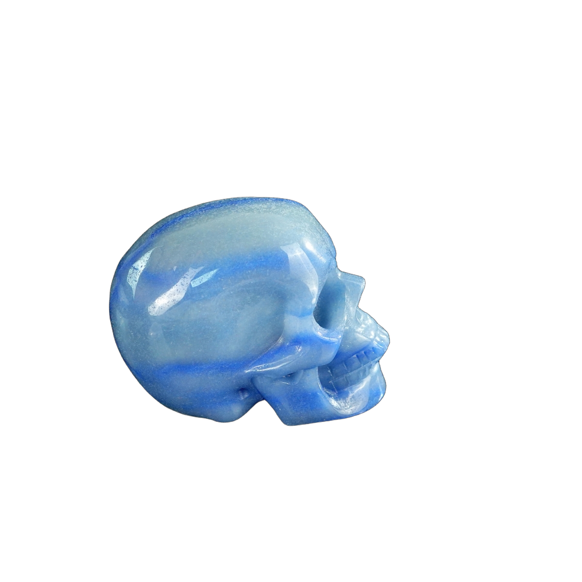 2.2" Blue Aventurine Crystal Skull Carving - Unique Piece #BA13