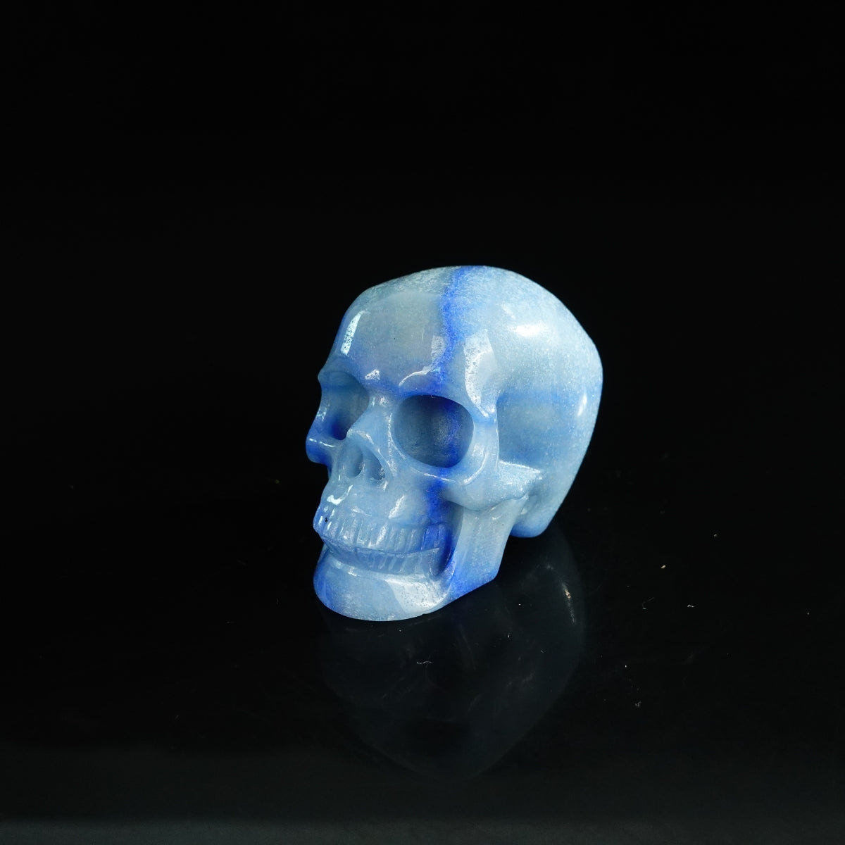 2.2" Blue Aventurine Crystal Skull Carving - Unique Piece #BA13