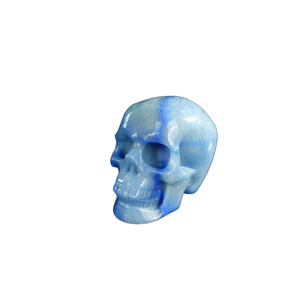 2.2" Blue Aventurine Crystal Skull Carving - Unique Piece #BA13
