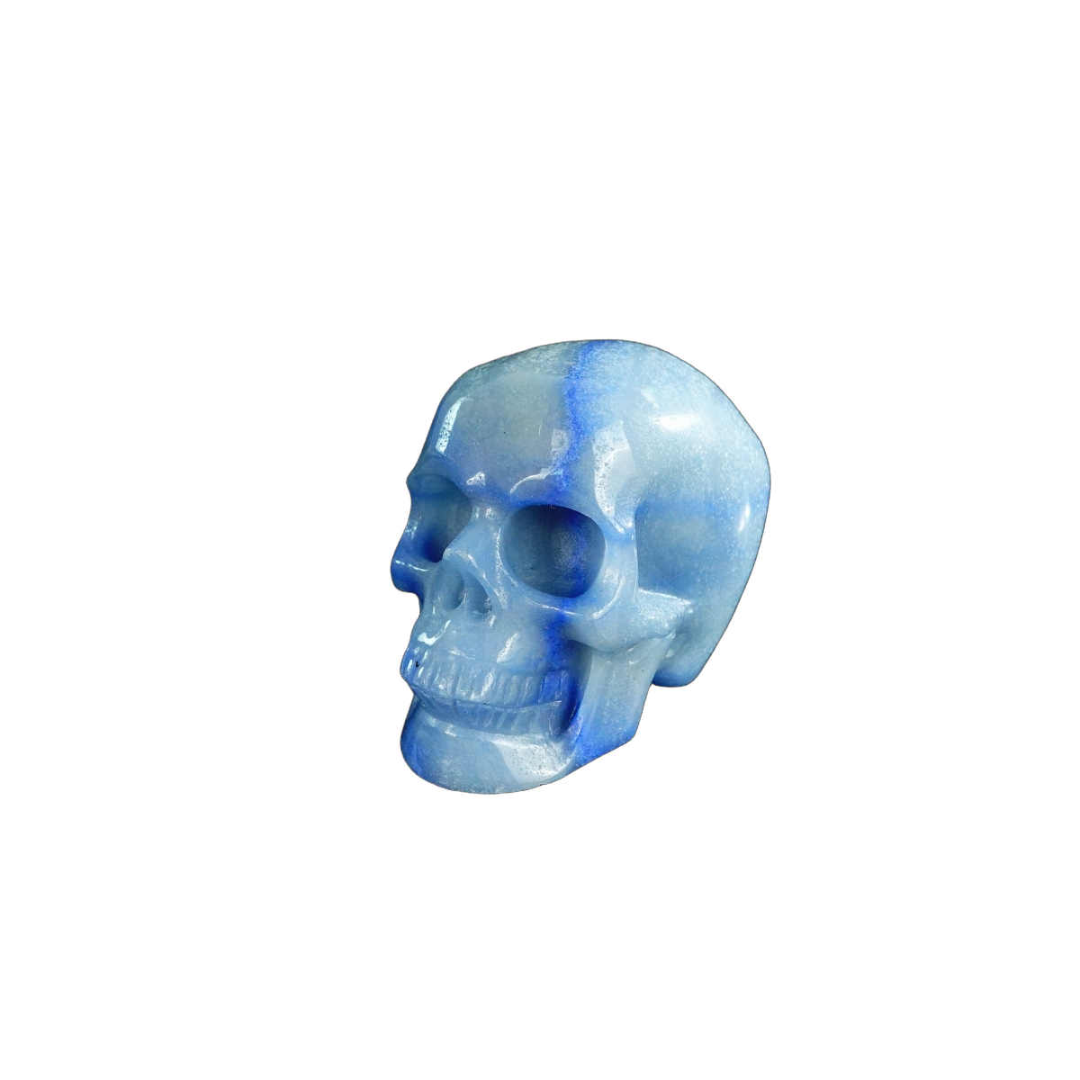 2.2" Blue Aventurine Crystal Skull Carving - Unique Piece #BA13