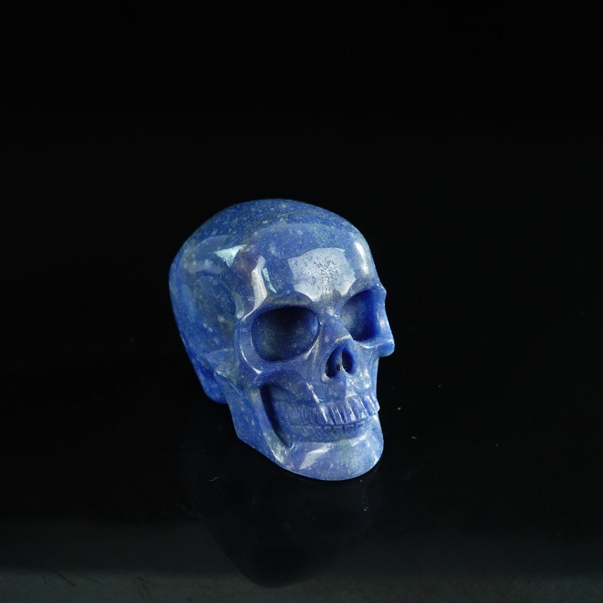 2.2" Blue Aventurine Crystal Skull Carving - Unique Piece #BA14