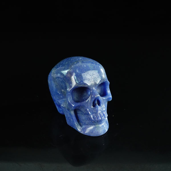 2.2" Blue Aventurine Crystal Skull Carving - Unique Piece #BA14 - alternate view