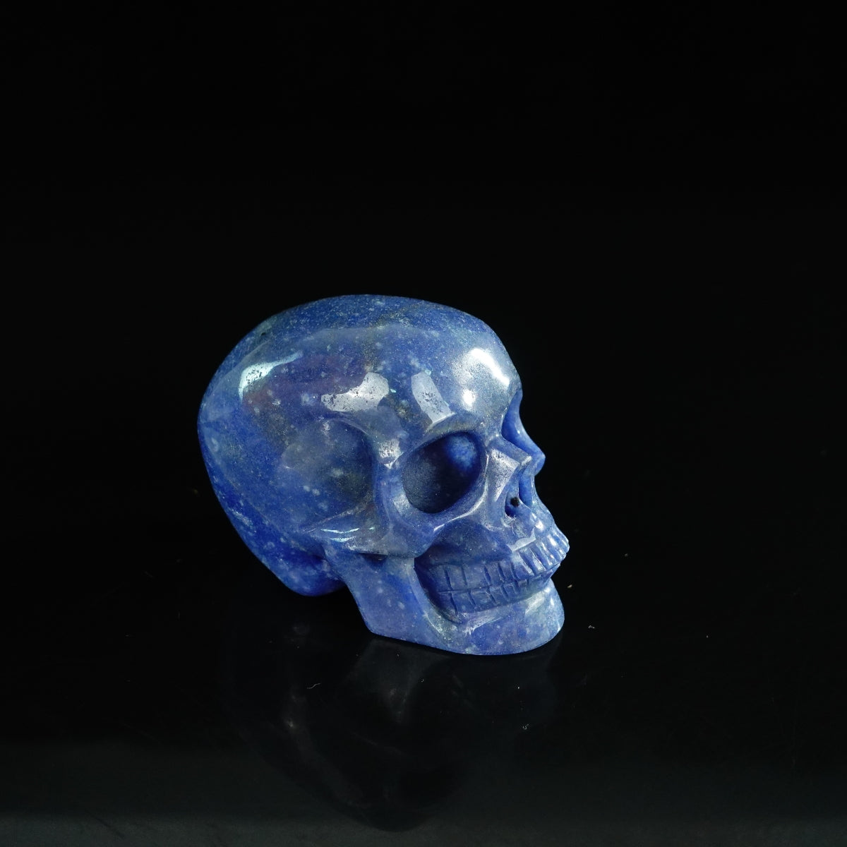 2.2" Blue Aventurine Crystal Skull Carving - Unique Piece #BA14