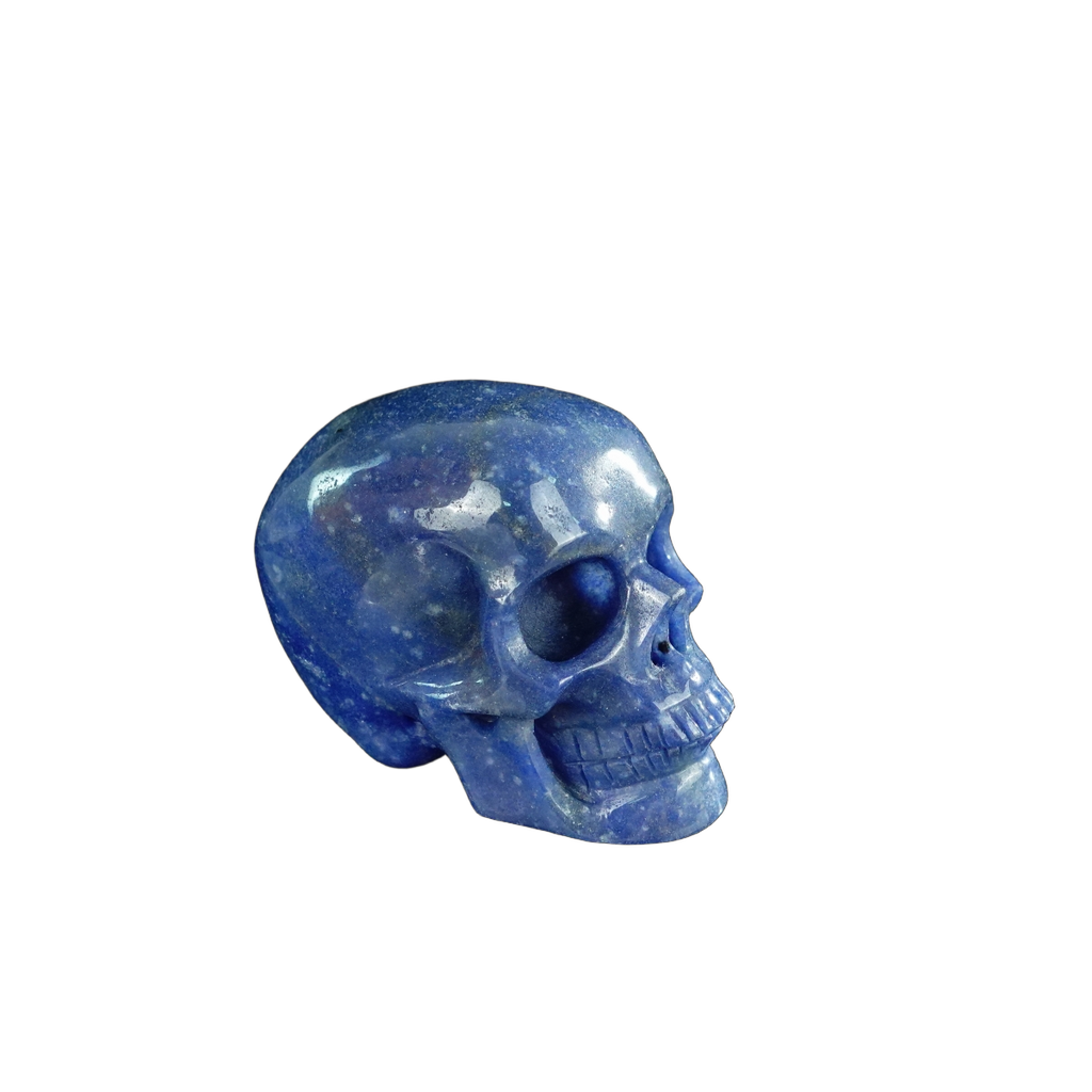 2.2" Blue Aventurine Crystal Skull Carving - Unique Piece #BA14