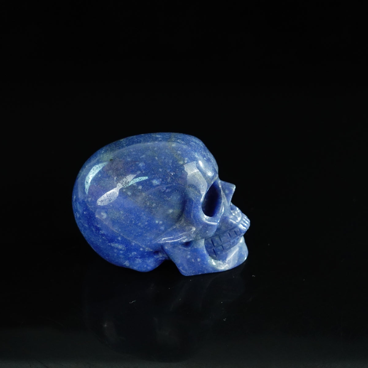 2.2" Blue Aventurine Crystal Skull Carving - Unique Piece #BA14