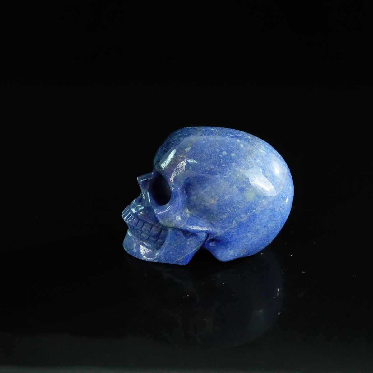2.2" Blue Aventurine Crystal Skull Carving - Unique Piece #BA14