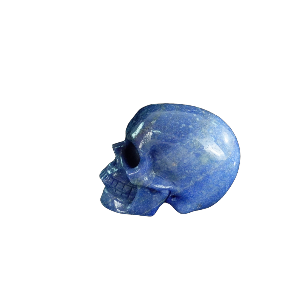 2.2" Blue Aventurine Crystal Skull Carving - Unique Piece #BA14